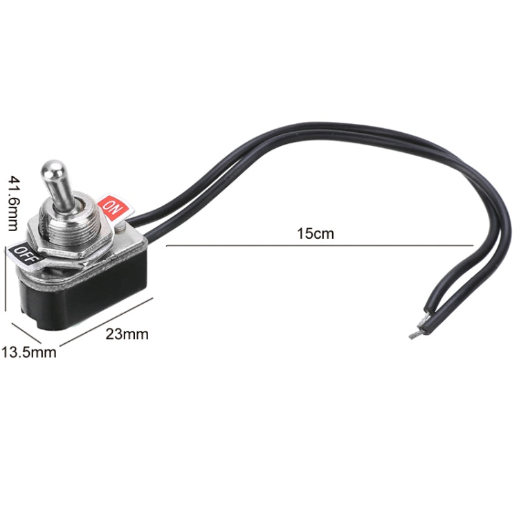10pcs Mini Toggle Two-position Rocker Switch With Wire, KNS-1