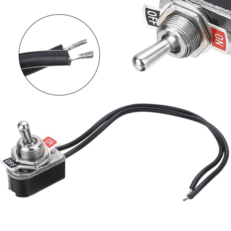 10pcs Mini Toggle Two-position Rocker Switch With Wire, KNS-1