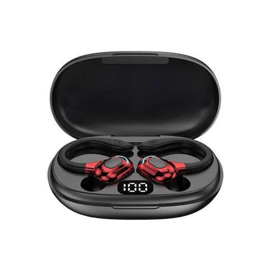 F8 Hanging Ear Stereo Wireless Bluetooth Earphones With Charging Bin, With Charging Bin(Black Double Ear), With Charging Bin(Red Double Ear), With Charging Bin(Green Double Ear), With Charging Bin(Blue Double Ear)