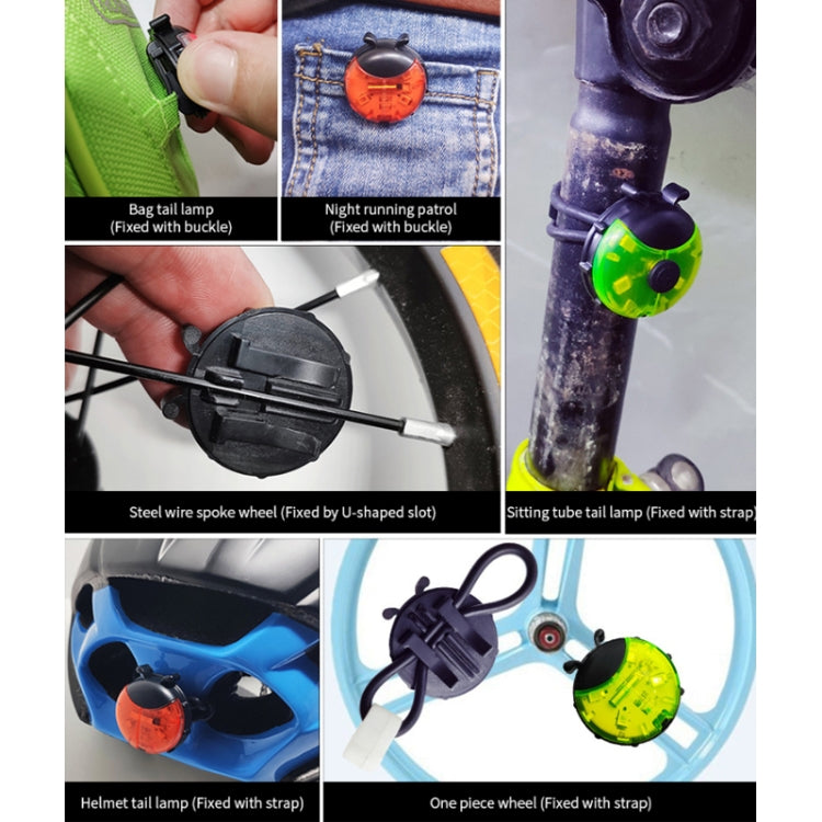 Ladybug Wheel Light Children Balance Bike Bicycle Hub Light, Manual Red