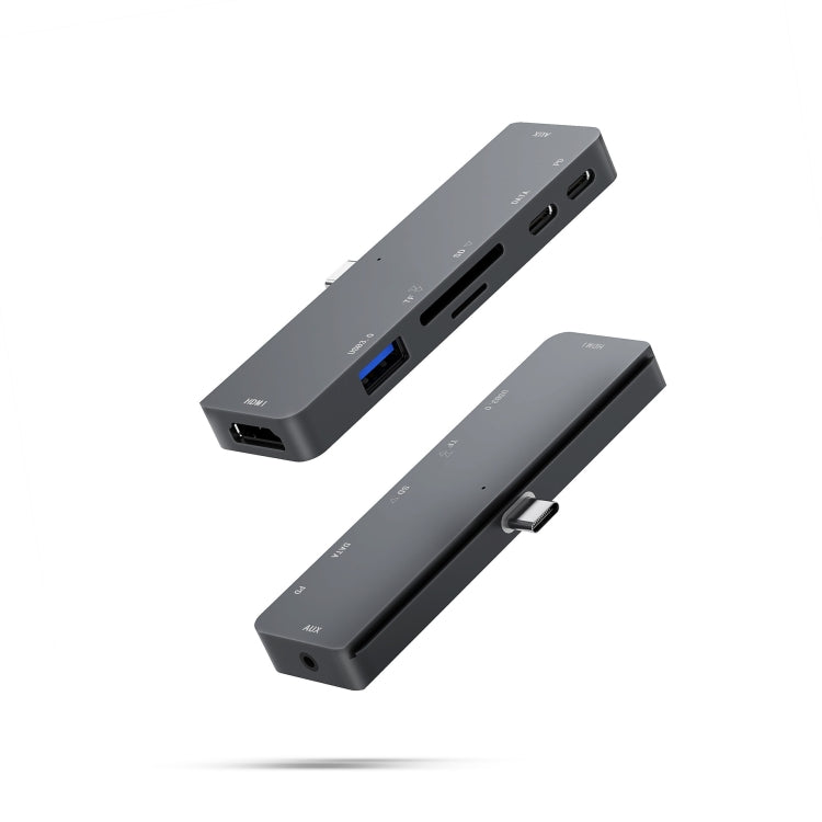 For IPad Pro 7-In-1 HDMI 4K + 3.5mm Audio + SD/TF+ 1 USB 3.0 + USB-C/Type-C + PD USB-C Docking Station, For IPad Pro 7-In-1