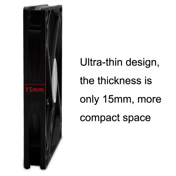 FANNER Ice Soul F10015 Desktop Computer Radiator PWM Intelligent Speed Regulation Ultra-thin Chassis Fan, F10015