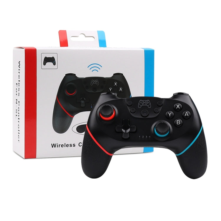 For Nintendo Switch Pro Wireless Bluetooth Handle with Macro Programming & Somatosensory Wake-up, White Pink, Purple Orange, White Red Blue, Black Red Blue, Black Blue Red