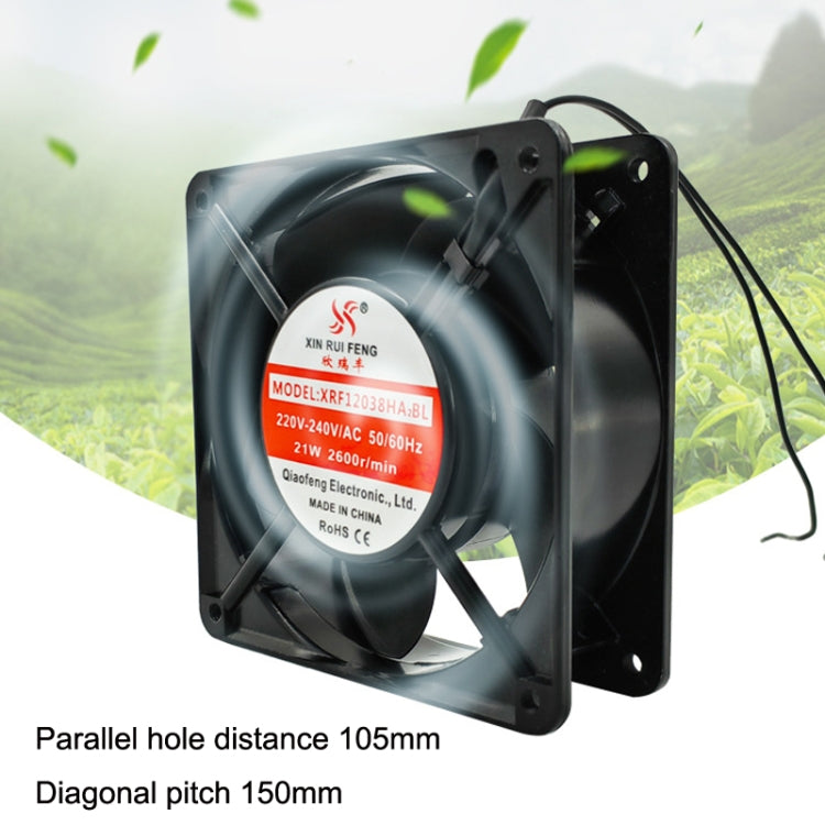 12cm Cooling Fan, XIN RUI FENG XRF12038HASL 110V Oil Bearing, XIN RUI FENG XRF12038HASL 220V Oil Bearing, XIN RUI FENG XRF12038HASL 380V Oil Bearing