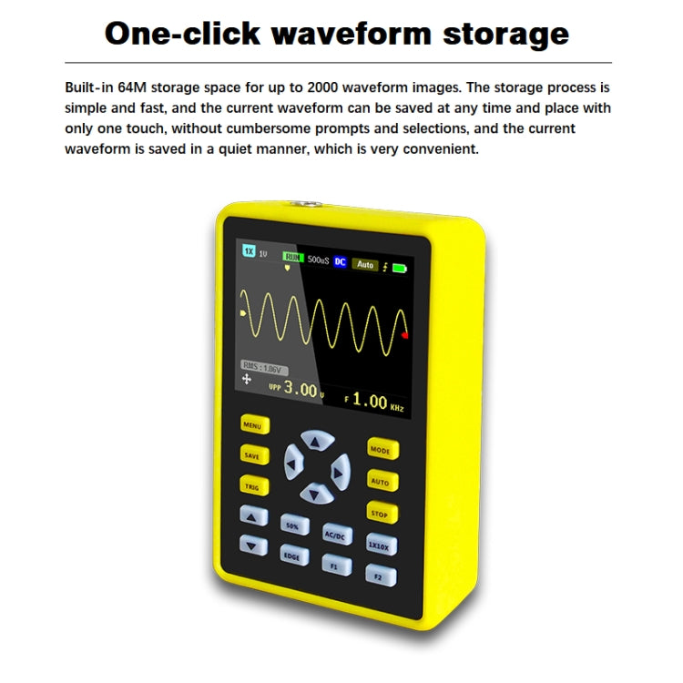 FNIRSI 2.4 Inch IPS Screen 100MHz Digital Oscilloscope, 5012H