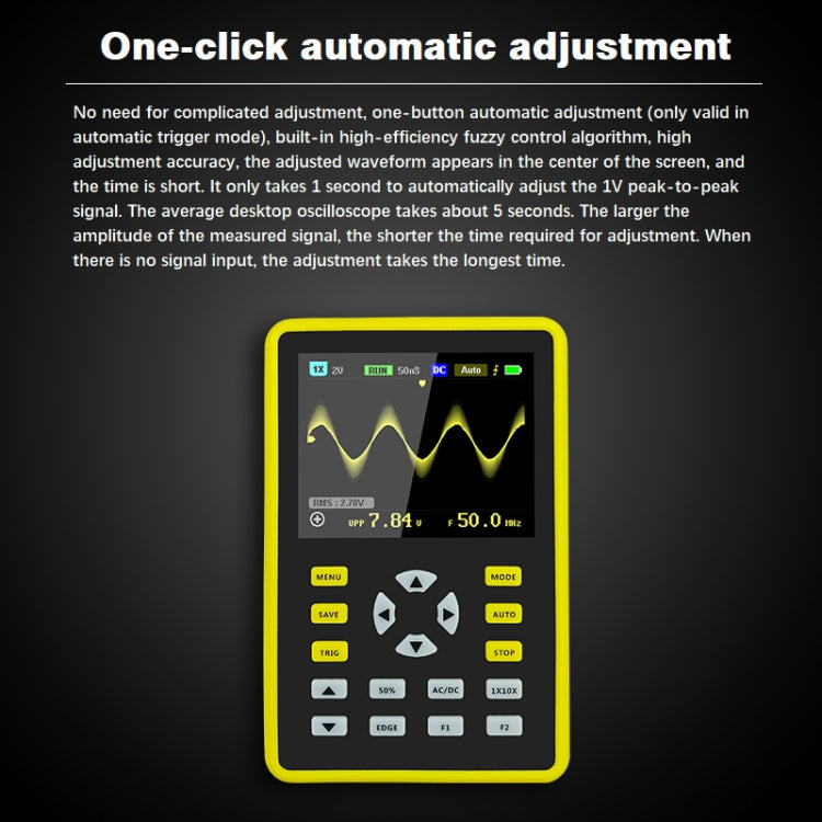 FNIRSI 2.4 Inch IPS Screen 100MHz Digital Oscilloscope, 5012H