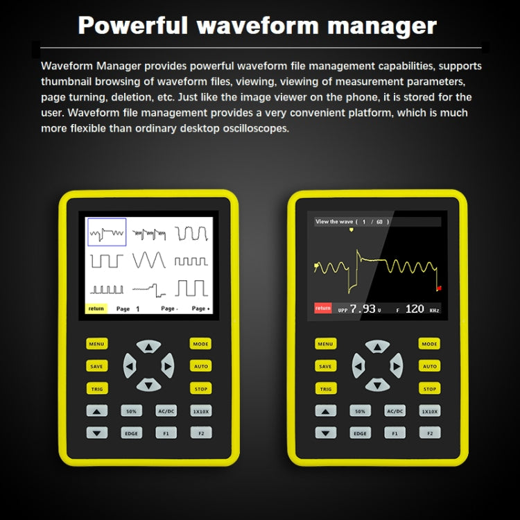 FNIRSI 2.4 Inch IPS Screen 100MHz Digital Oscilloscope, 5012H