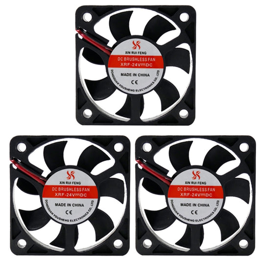 Ventilateur de refroidissement DC silencieux 5 cm, 3 pièces XIN RUI FENG 5V à roulement à billes, 3 pièces XIN RUI FENG 12V à roulement à billes, 3 pièces XIN RUI FENG 24V à roulement à billes