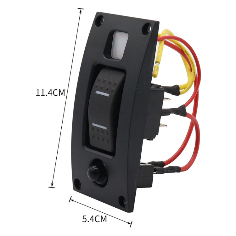 Marine Self-Locking Resetting Switch With Overload Protection Indicator Light, ON-OFF-ON 3 Switch, ON-OFF 2 Switch, ON-OFF-ON 3 Switch (Printed), Square 5V 3.4A Car Charging Panel