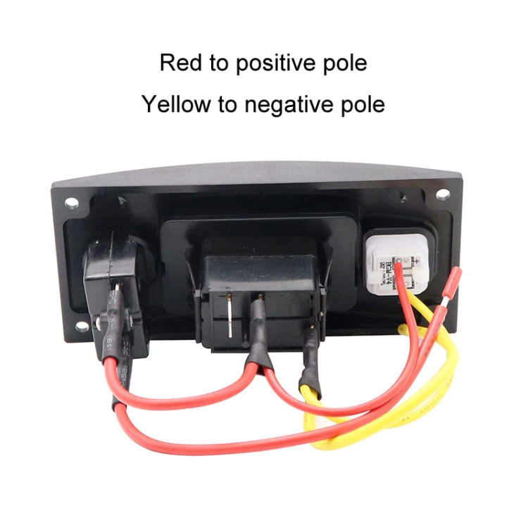 Marine Self-Locking Resetting Switch With Overload Protection Indicator Light, ON-OFF-ON 3 Switch, ON-OFF 2 Switch, ON-OFF-ON 3 Switch (Printed), Square 5V 3.4A Car Charging Panel