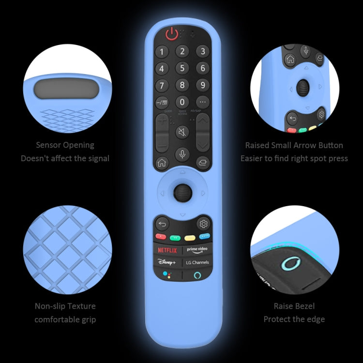 For LG AN-MR21GC / AN-MR21N / AN-MR21GA TV Remote Control Silicone Case, GS0020 Black, GS0020 White, GS0020 Luminous Blue, GS0020 Luminous Green