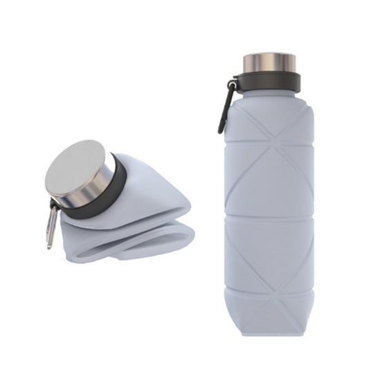 Gobelet pliable en silicone pour l'extérieur, bouteille d'eau télescopique de voyage avec mousqueton, 700 ml Noir, 700 ml Gris, 700 ml Rouge, 700 ml Rouge vin, 700 ml Bleu