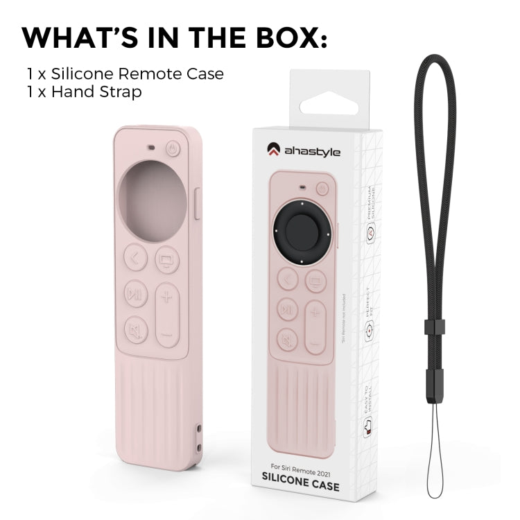 For Apple TV Siri Remote 2/3 AhaStyle PT166 Remote Controller Silicone Protective Case Striped Non-Slip Anti-Drop Cover