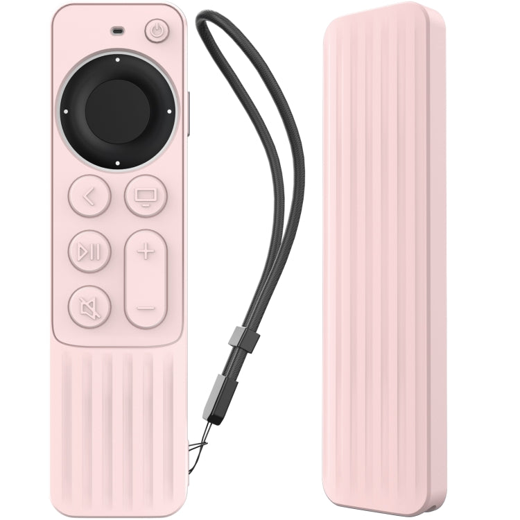 For Apple TV Siri Remote 2/3 AhaStyle PT166 Remote Controller Silicone Protective Case Striped Non-Slip Anti-Drop Cover