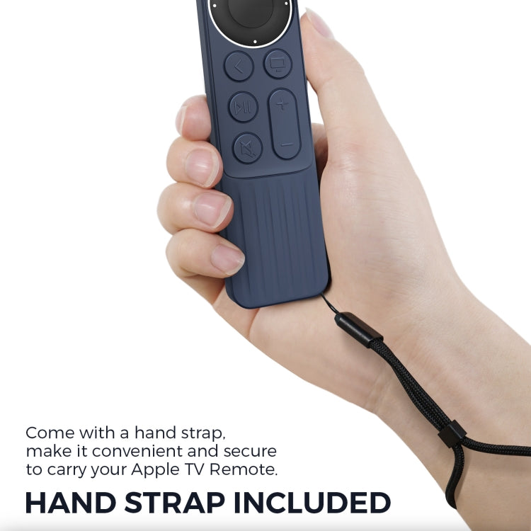 For Apple TV Siri Remote 2/3 AhaStyle PT166 Remote Controller Silicone Protective Case Striped Non-Slip Anti-Drop Cover
