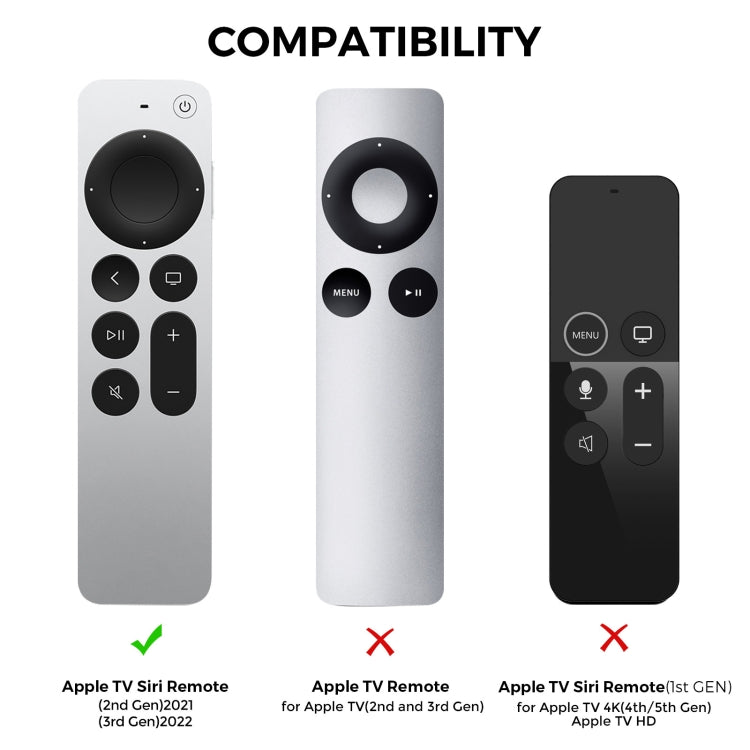 For Apple TV Siri Remote 2/3 AhaStyle PT166 Remote Controller Silicone Protective Case Striped Non-Slip Anti-Drop Cover