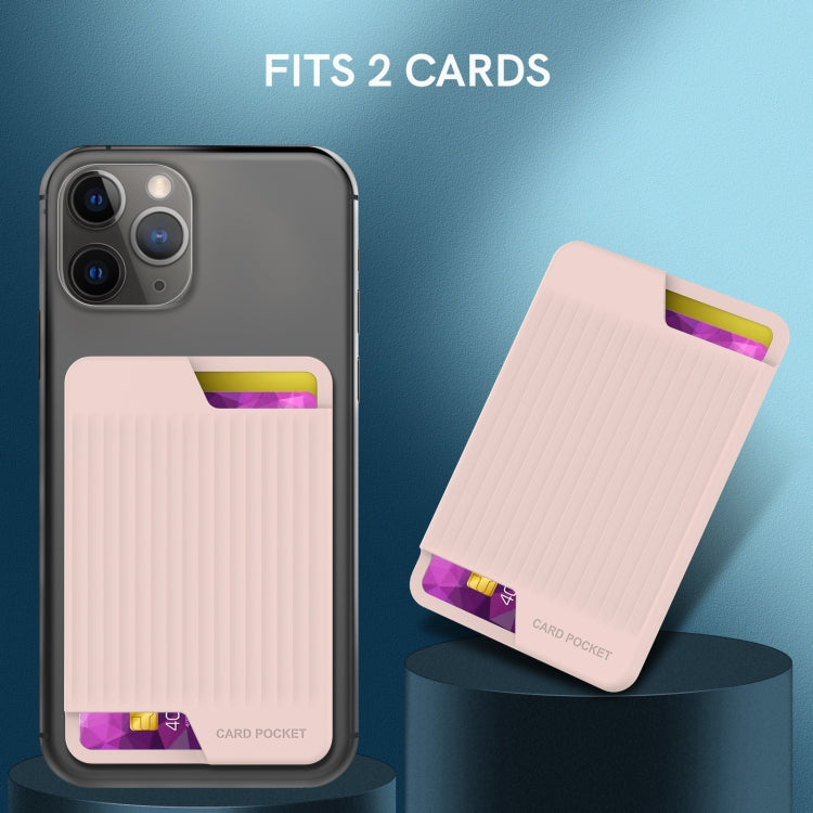 AhaStyle PT169 Mobile Phone Silicone Back Card Case Bus Card Bank Card Convenient Organizer, PT169 (Pink), PT169 (Black), PT169 (Green), PT169 (Purple)