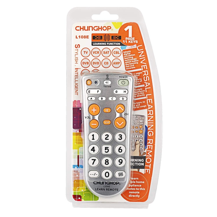 CHUNGHOP L108E Infrared Learning Universal TV Remote Control