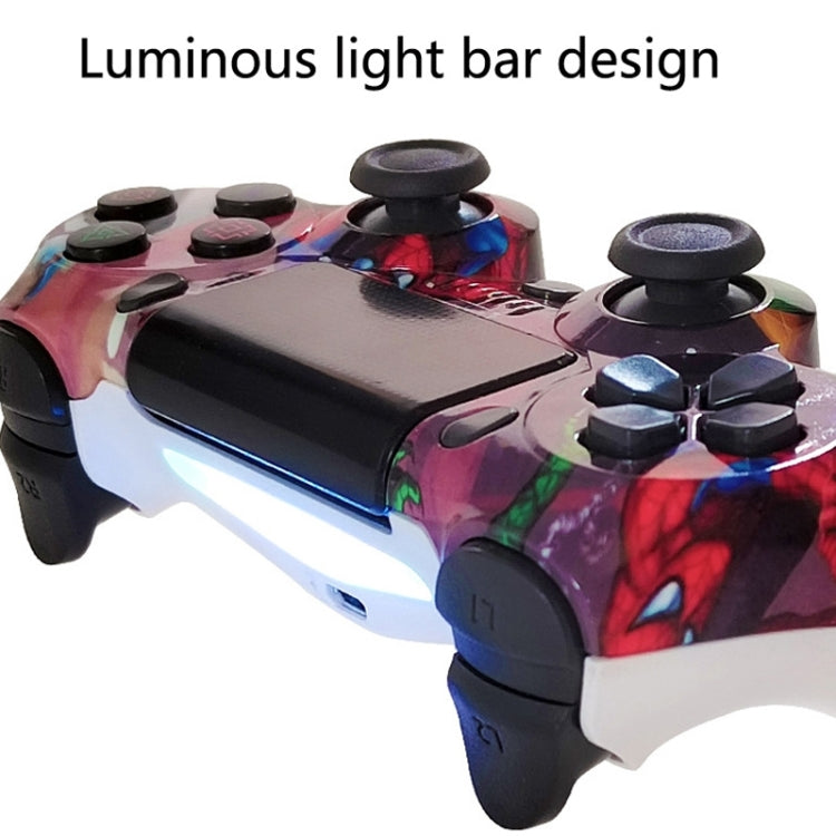 Für PS4 Wireless Bluetooth Game Controller mit Lichtleiste Dual Vibration Game Handle, Weiß, Schwarz, Rot, Blau, Grün, Rosenrot, Letter, Line, Fire Ghost, Cartoon, Hulk, Skeleton, Gear, Lightning, Flame, Cloud, Burst, Wood Grain, Star Red ...