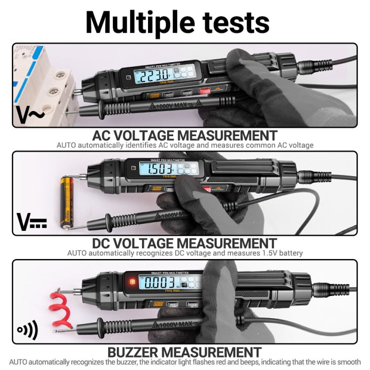 Electrician Induction Test Pen Fully Intelligent Anti-burning High-precision Digital Universal Meter