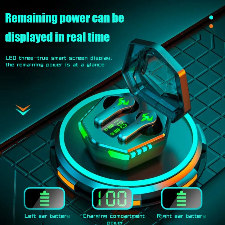 N35 TWS Colorful Light In-Ear Low Latency Wireless Bluetooth Game Earphones, Digital Display, Non-digital Display