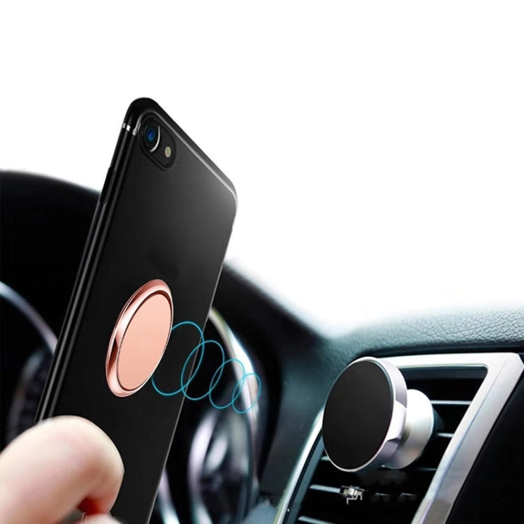 Full Metal Bracket 360 Degree Rotating Magnetic Phone Ring Buckle, 1pcs