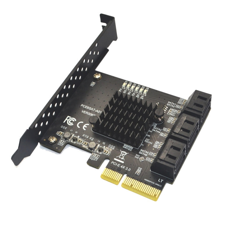 SATA 3.0 Adapter Expansion Card ASMedia ASM1166 Converter, PCIE 4X To 6 Port, PCIE 1X To 6 Port, PCIE 1X To 10 Port, PCIE 4X To 10 Port, PCIE 1X To 8 Port