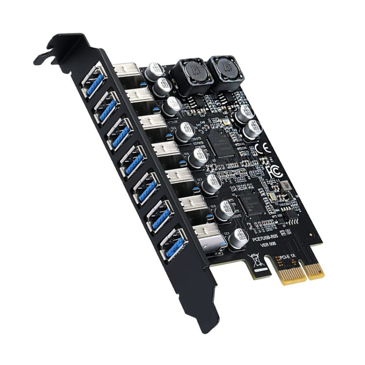 PCE7USB-R05 PCI-E To USB 3.2 GEN1 7-Port 19PIN Expansion Card Super Speed 5Gbps, PCE7USB-R05