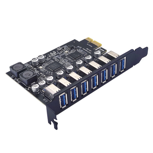 PCE7USB-R05 PCI-E To USB 3.2 GEN1 7-Port 19PIN Expansion Card Super Speed 5Gbps, PCE7USB-R05