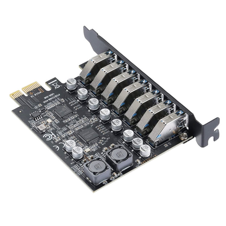 PCE7USB-R05 PCI-E To USB 3.2 GEN1 7-Port 19PIN Expansion Card Super Speed 5Gbps, PCE7USB-R05