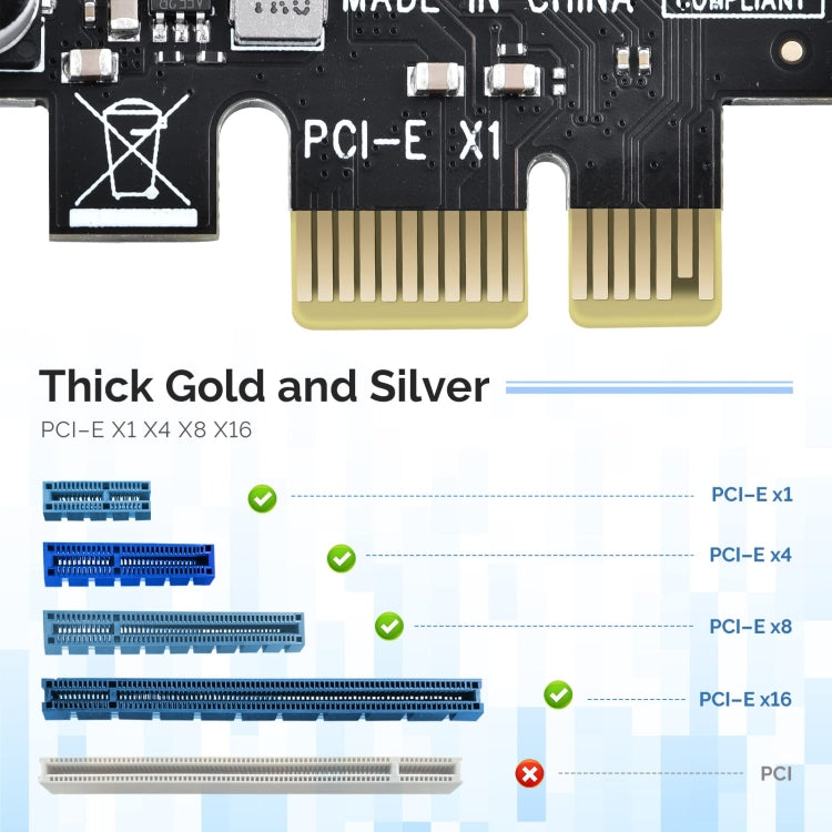 PCE7USB-R05 PCI-E To USB 3.2 GEN1 7-Port 19PIN Expansion Card Super Speed 5Gbps, PCE7USB-R05