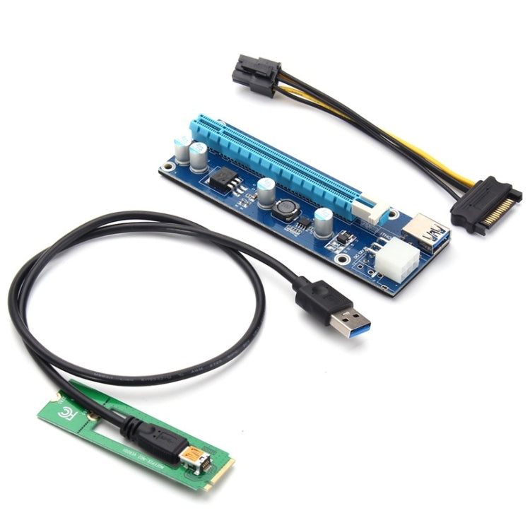 PCE164P-N03 VER006C Mini PCI-E 1X To 16X Riser For Laptop External Image Card, Blue Board 6pin, Blackboard 6pin, Blackboard 4pin, M2 To 6pin