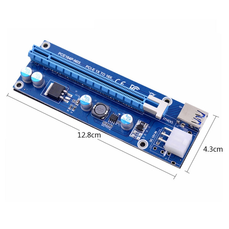 PCE164P-N03 VER006C Mini PCI-E 1X To 16X Riser For Laptop External Image Card, Blue Board 6pin, Blackboard 6pin, Blackboard 4pin, M2 To 6pin