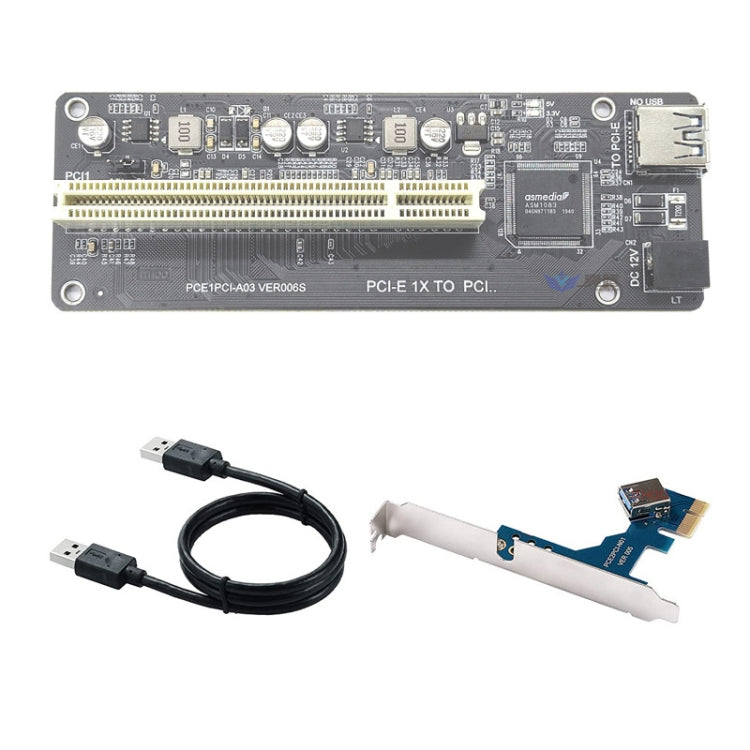 Riser Card Extend Adapter Add Expansion Card For PC Computer, PCI-E 1X To Single PCI, PCI-E 1X To Dual PCI, PCI-E 1X To Single PCI With baffle