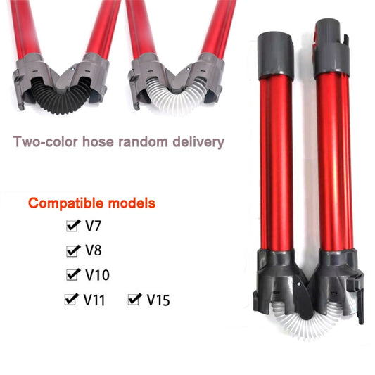 Für Dyson V7 V8 V10 V11 Staubsauger, klappbare Verlängerungsstange, Zubehör, klappbares Rohr (Rot)