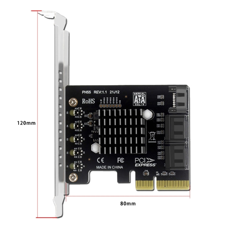 Tarjeta de expansión PCI-E a 5 SATA 3.0