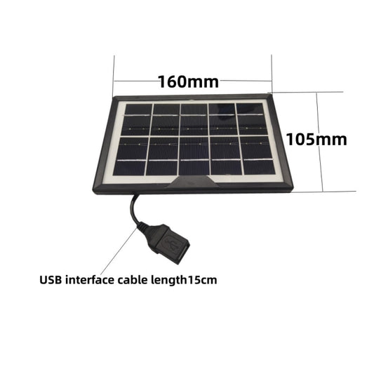 Small Table Lamp Flashlight With USB Female Head 5V/1.8W Solar Panel, Solar Panel