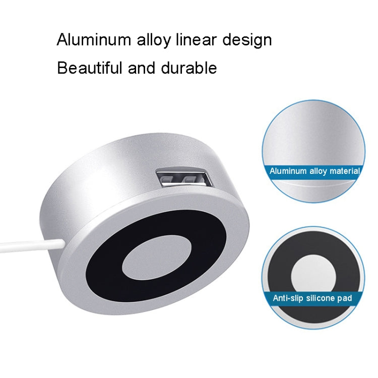 For Apple Pencil 1 3 USB Port Charging Aluminum Base, A48-2 Silver