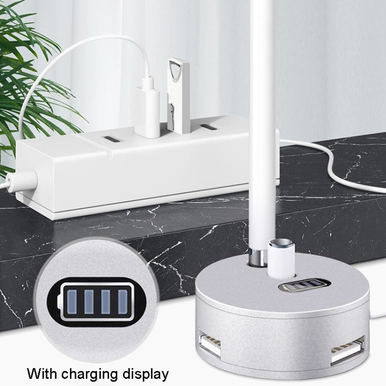 For Apple Pencil 1 3 USB Port Charging Aluminum Base, A48-2 Silver
