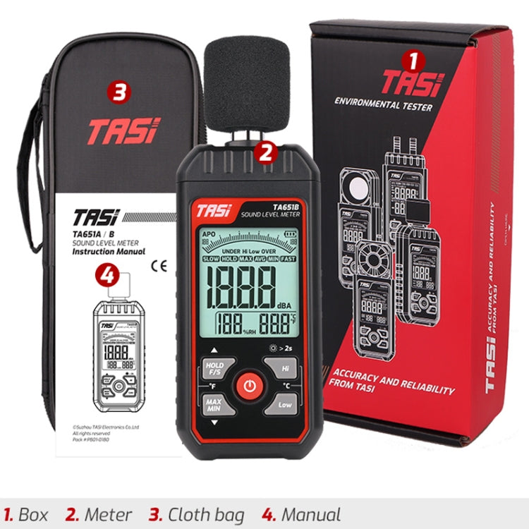 Household Noise Tester Decibel Device, TASI TA651A, TASI TA651B