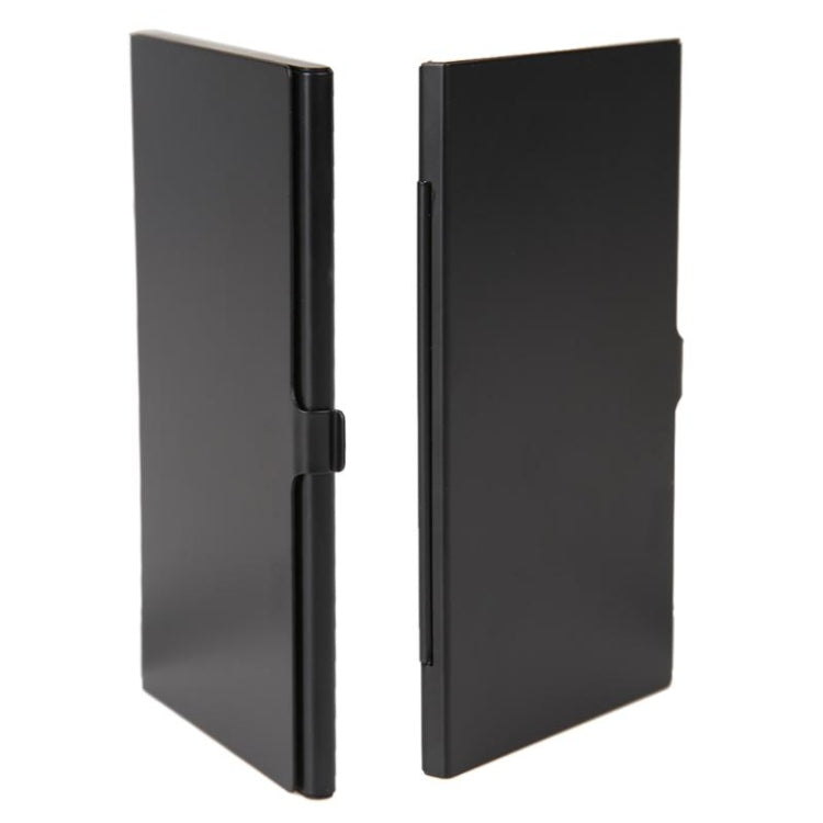 1SD+ 8TF Aluminum Micro SD Cards Holder Pin Storage Box 9 solts for SD/ SIM/TF Memory Card, Black, Silver