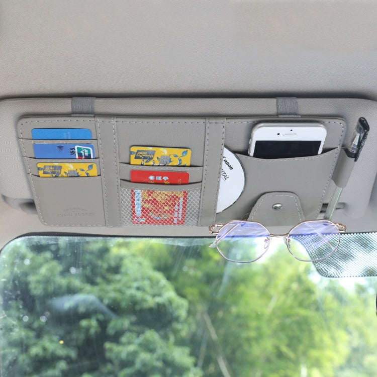 Car Sun Visor Decorative Storage Bill Glasses Holder, Black No Zipper, Gray No Zipper, Beige No Zipper, Black With Zipper, Gray With Zipper, Beige With Zipper, Red With Zipper, Pink With Zipper, Blue With Zipper, Black With 2 Zipper, Gray With 2 Zipper...
