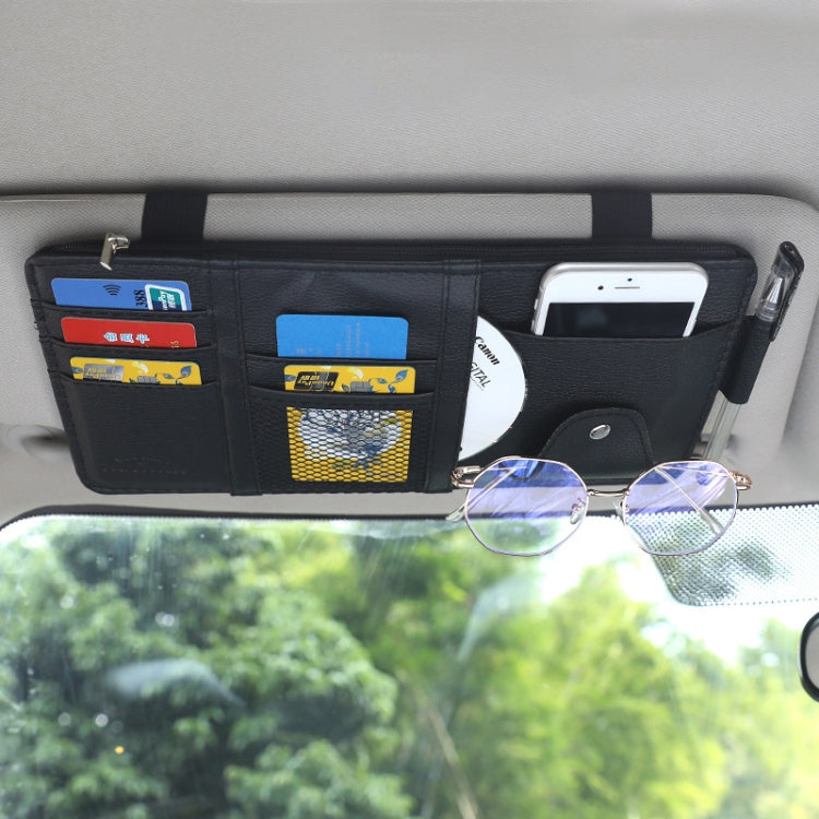 Car Sun Visor Decorative Storage Bill Glasses Holder, Black No Zipper, Gray No Zipper, Beige No Zipper, Black With Zipper, Gray With Zipper, Beige With Zipper, Red With Zipper, Pink With Zipper, Blue With Zipper, Black With 2 Zipper, Gray With 2 Zipper...
