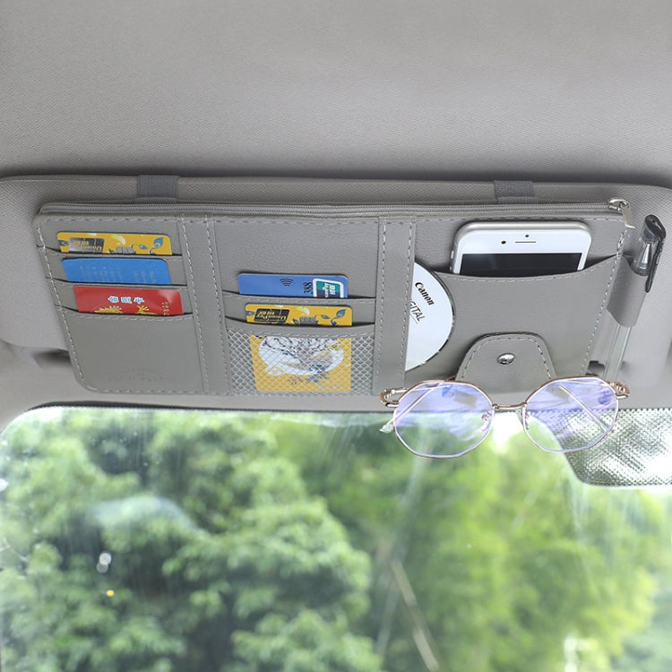 Car Sun Visor Decorative Storage Bill Glasses Holder, Black No Zipper, Gray No Zipper, Beige No Zipper, Black With Zipper, Gray With Zipper, Beige With Zipper, Red With Zipper, Pink With Zipper, Blue With Zipper, Black With 2 Zipper, Gray With 2 Zipper...