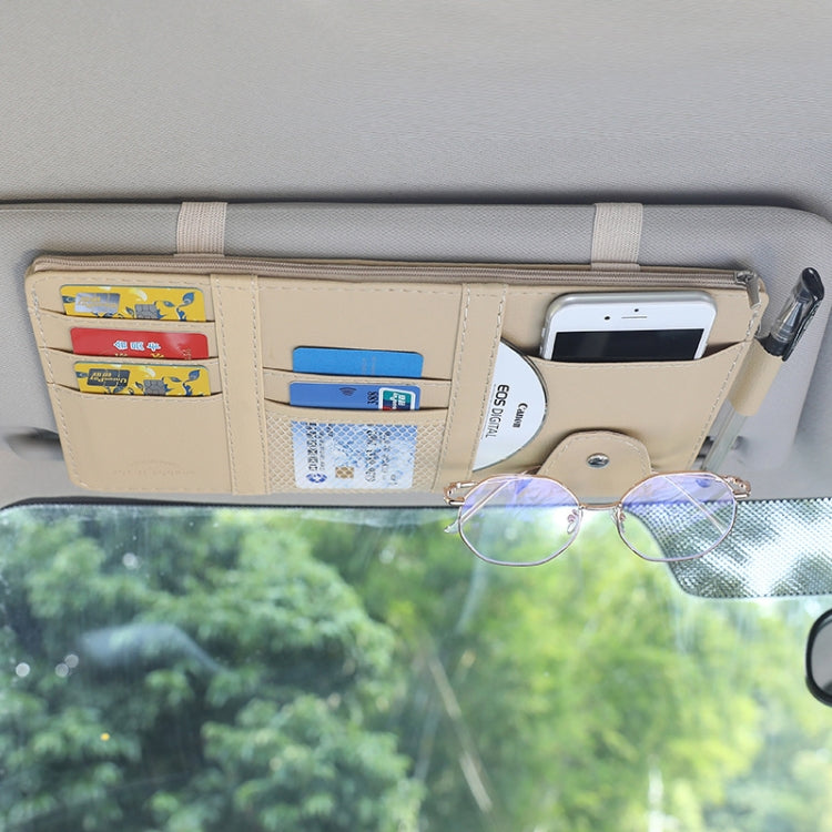Car Sun Visor Decorative Storage Bill Glasses Holder, Black No Zipper, Gray No Zipper, Beige No Zipper, Black With Zipper, Gray With Zipper, Beige With Zipper, Red With Zipper, Pink With Zipper, Blue With Zipper, Black With 2 Zipper, Gray With 2 Zipper...