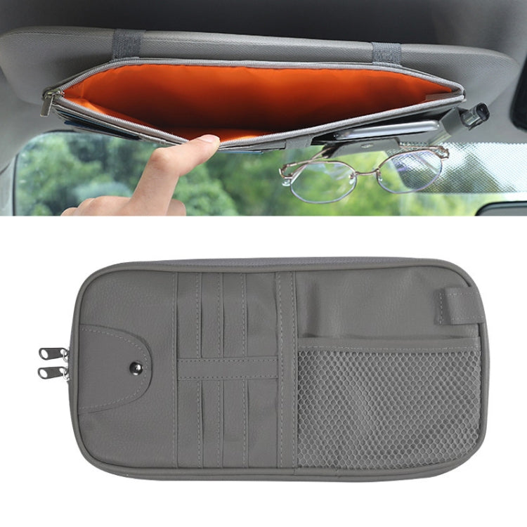 Car Sun Visor Decorative Storage Bill Glasses Holder, Black No Zipper, Gray No Zipper, Beige No Zipper, Black With Zipper, Gray With Zipper, Beige With Zipper, Red With Zipper, Pink With Zipper, Blue With Zipper, Black With 2 Zipper, Gray With 2 Zipper...