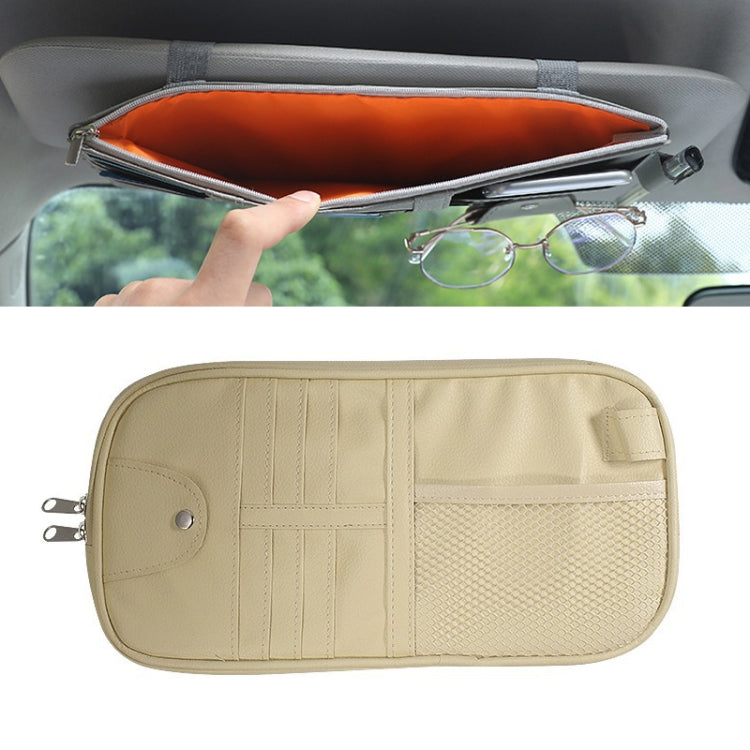 Car Sun Visor Decorative Storage Bill Glasses Holder, Black No Zipper, Gray No Zipper, Beige No Zipper, Black With Zipper, Gray With Zipper, Beige With Zipper, Red With Zipper, Pink With Zipper, Blue With Zipper, Black With 2 Zipper, Gray With 2 Zipper...