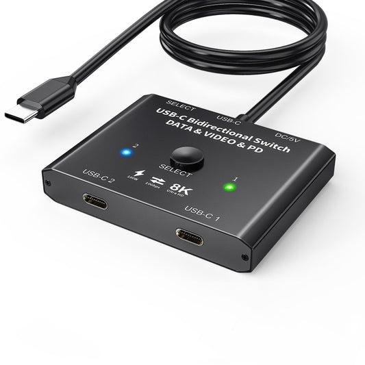 Commutateur bidirectionnel 8K30 Type-C / USB-C 10 Gbit/s Répartiteur HD, KC-C201, C201 Machine unique