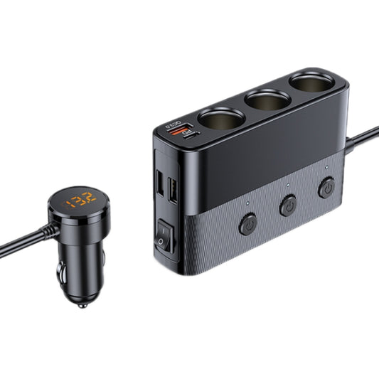 Chargeur de voiture 127W avec allume-cigare et interface USB3.0/PD