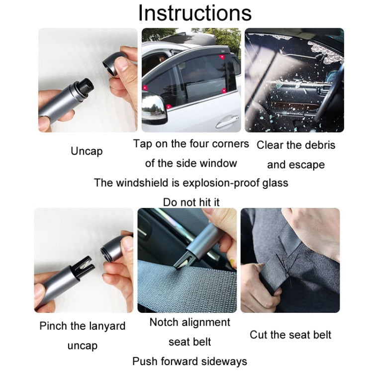 Vehicle-Mounted Multifunctional Broken Window Escape Safety Hammer